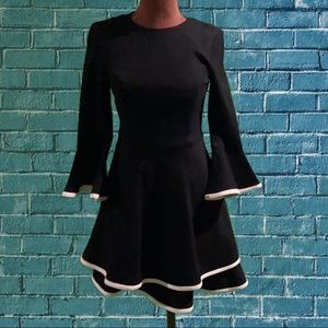 Eliza J black and white winter dress